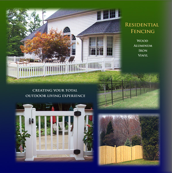 Wood, aluminum, iron and vinyl fencing for Residential customers